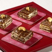 Tijolinhos crocantes de chocolate