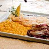 Linguado com risoto de limão siciliano