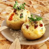 Batata recheada ao forno