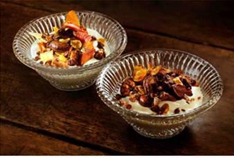 Granola com amêndoas de cacau
