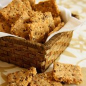 Biscoito de gergelim com linhaça