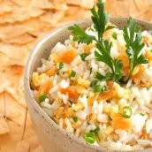 Arroz especial com bacalhau