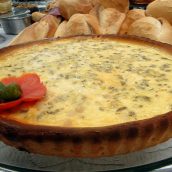 Quiche de pão com bacon