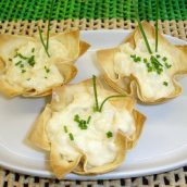 Cestinha com creme de palmito