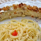 Assado de peixe com manteiga de alho