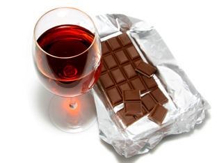 Vinho com chocolate