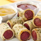 Rolinhos com linguiça
