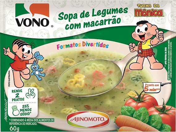 Vono lança linha de sopas para crianças