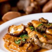 Scaloppine de Frango com Shiitake