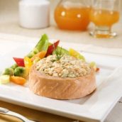 Medalhão de salmão com aveia