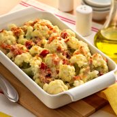 Gratinado de Couve Flor, Bacon e Catupiry