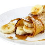 Panqueca de Banana com canela e mel