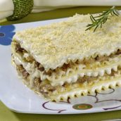 Lasanha de lombo com abacaxi