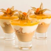 Pavê de café com creme de maracujá