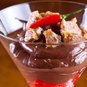 Mousse de chocolate de micro-ondas