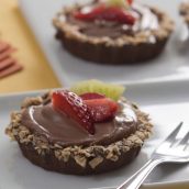 Tortinha de chocolate com frutas