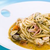 Linguine com frutos do mar