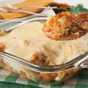 Arroz com linguiça de frango