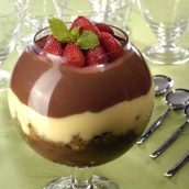 Charlote de café com chocolate