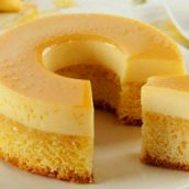 Bolo e pudim de laranja