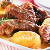 Costelinha de porco com batata