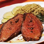Picanha com ervas e purê