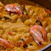 Cassoulet de frutos do mar ao curry