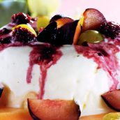 Delícia de frutas e iogurte