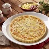 Quiche de queijo com presunto