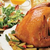 Peru com batata-doce e especiarias