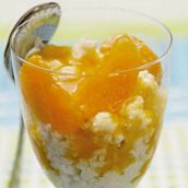 Frozen com calda de tangerina