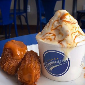 Novidade na área: sorvete de churros do Barney's Ice Dream e Spot Churros (Foto: Divulgação)