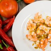 Camarão ao molho ponzu