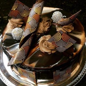 Torta de maracuja com chocolate da companhia do pao